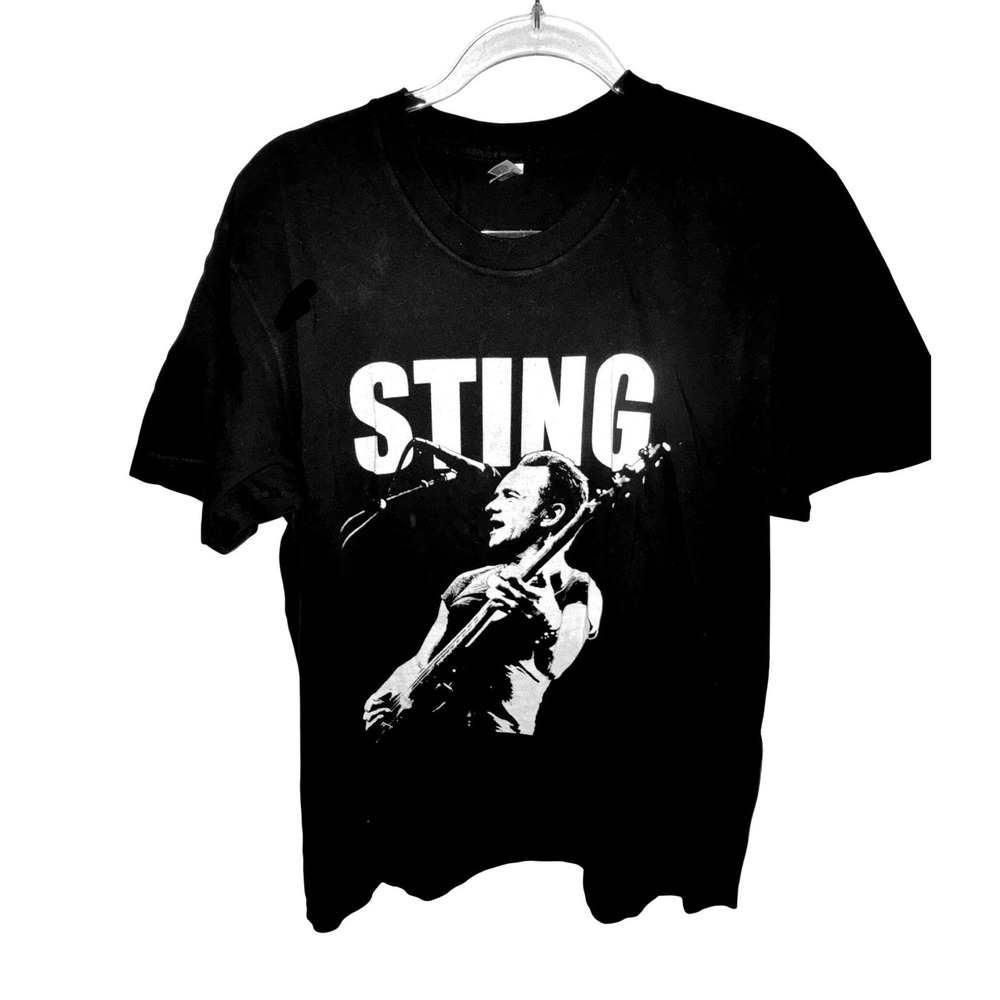 Sting 57th & 9th Tour 2017 T-Shirt Mens Large Black American Apparel Cotton Rock